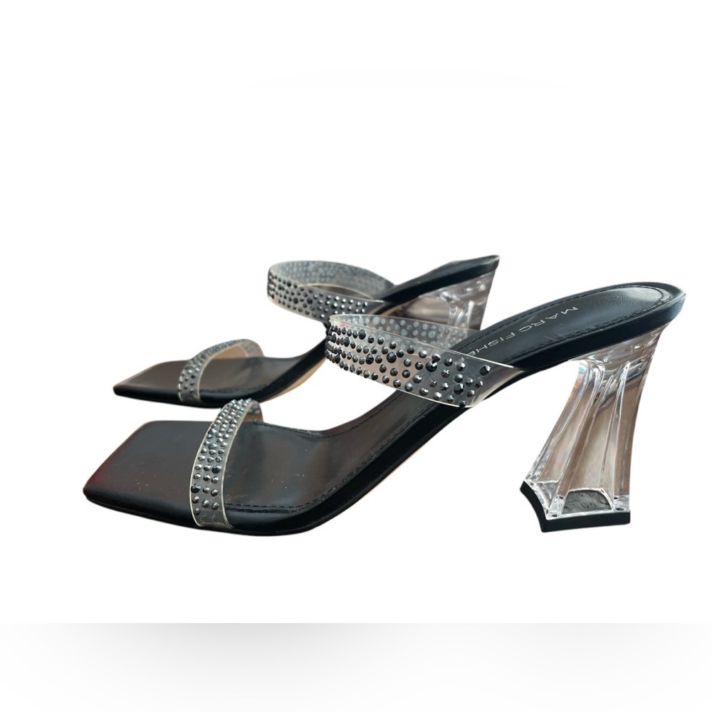 Marc Fisher Anlita Elegant Black Studded Heels - Picture 3 of 4